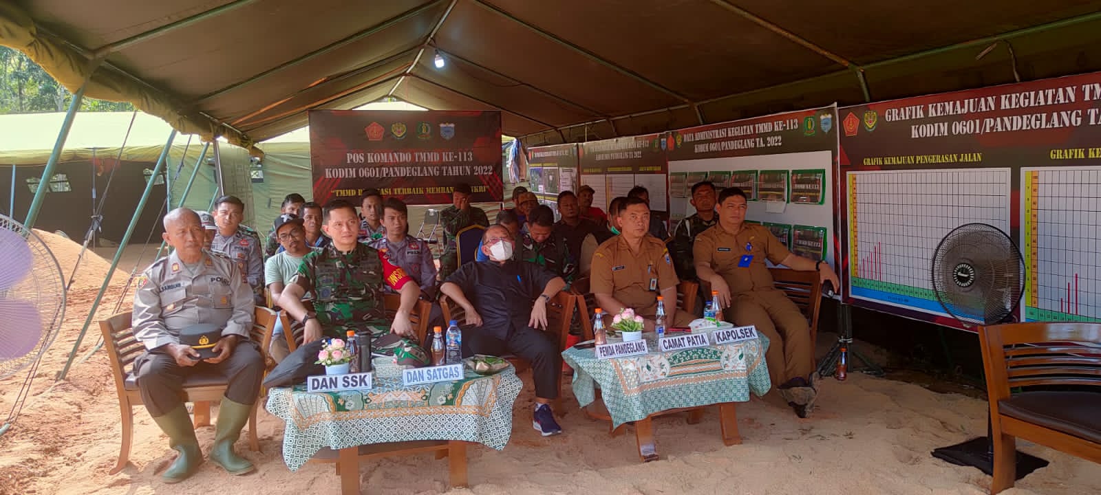 Melaui Vicon, KASAD Jenderal TNI Dudung Abdurachman Menyapa Anggota Satgas TMMD Ke-113 Kodim 0601/Pandeglang