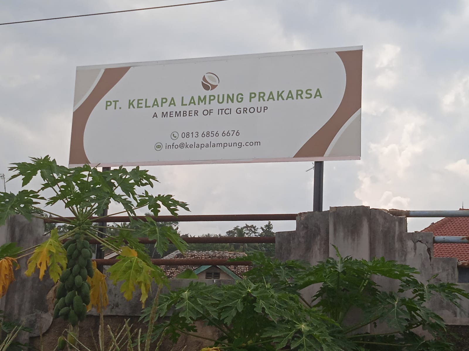 Diduga tak mengantongi izin PT. Kelapa Lampung perkasa berdiri di kecamatan Katibung Lampung selatan