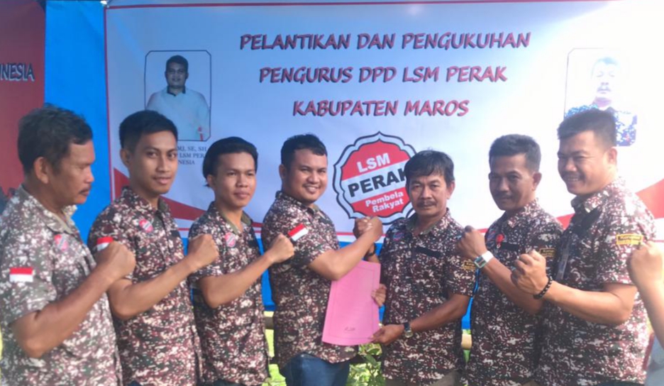 Resmi Dilantik Pengurus DPD LSM PERAK Kabupaten Maros
