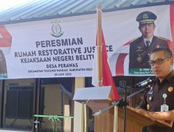 Belitung Sudah Memiliki Rumah Restorative Justice