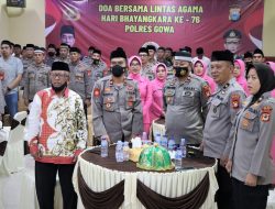 Polres Gowa Ikuti Kegiatan Doa Bersama Lintas Agama Yang Di Gelar Mabes Polri 