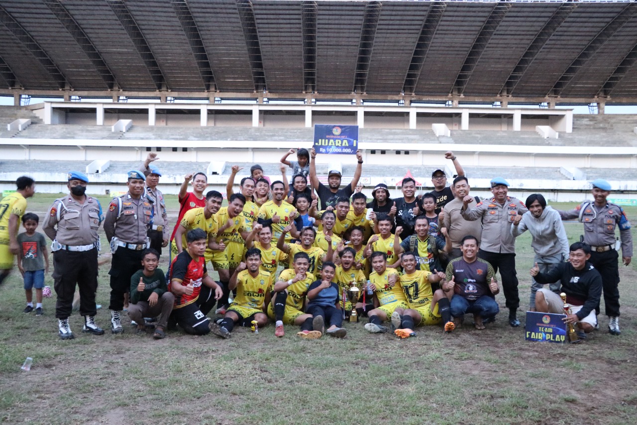 Bhayangkara Gowa FC Juarai Turnamen Sepak Bola Kapolres Gowa Cup III 