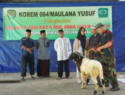 Idul Adha 1443 H/2022 M, Korem 064/MY Tumbuhkan Kepedulian Sosial