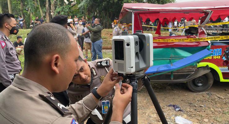 Ditlantas Polda Banten Turunkan Tim TAA Untuk Menangani Laka Lantas Kereta Api Tabrak Odong-Odong