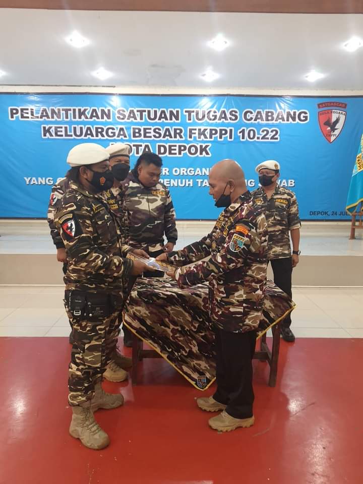 Komandan Satuan Tugas Cabang KB FKPPI 10.22 Kota Depok Resmi Dilantik
