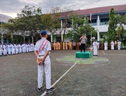 Sebagai bentuk Peduli Kasat Binmas Polres Gowa Jadi Pembina Upacara di SMP 4 Sunngguminasa