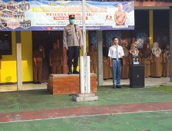 Pimpin Upacara Di SMA Negri 1 Bayah Ini Pesan Kapolsek Bayah Polres Lebak