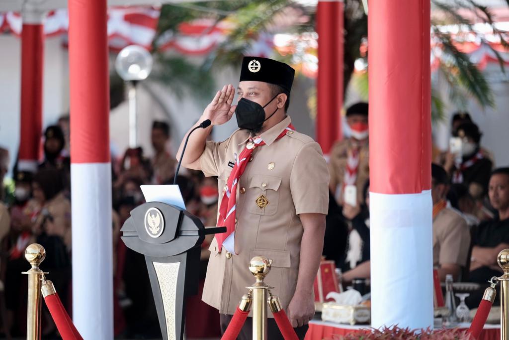 Hadiri Pelepasan Peserta ke Jambore Nasional, Adnan Harap Kwarda Sulsel Tunjukkan Prestasi Terbaiknya