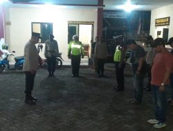 Kapolsek Somba Opu Pimpin Apel Cipkon Di Halaman Kantor Yang Dihadiri Para Perwira dan Anggota