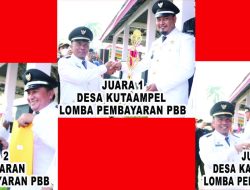 Usai Peringati Detik-detik Proklamasi Pengibaran Bendera Merah Putih, Lanjut Umumkan Desa Kutaampel Raih Juara 1 dan Dua Desa Juara 2 dan 3 Dalam Lomba Pembayar PBB