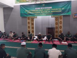 Peringati HUT Kemerdekaan Republik Indonesia, Korem 064/MY Gelar Doa Bersama