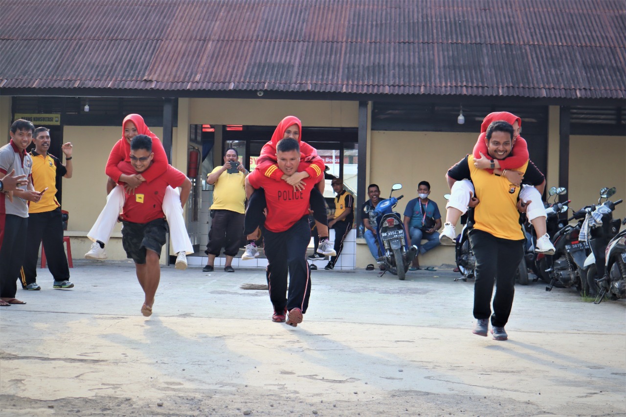 Begini Kemeriahan Lomba Peringatan HUT RI Ke-77 di Polsek Pallangga 