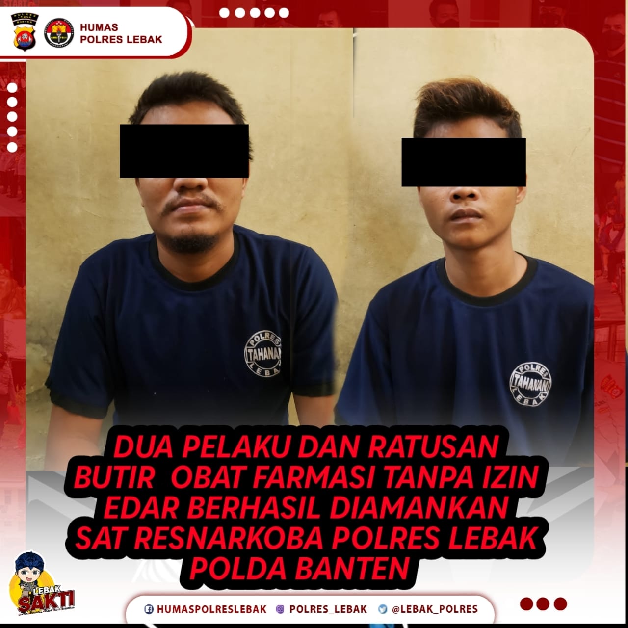 Ratusan Butir Obat Tanpa Izin Edar diamankan Sat Resnarkoba Polres Lebak Polda Banten