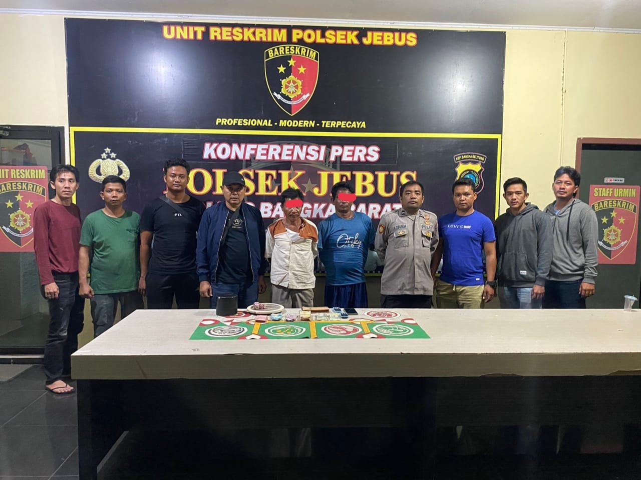 Polsek Jebus Polres Bangka Barat Tangkap Perjudian Jenis Dadu