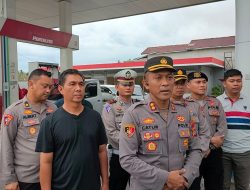 Kapolres Bangka Barat Sidak dan Tinjau langsung situasi SPBU di Bangka Barat 