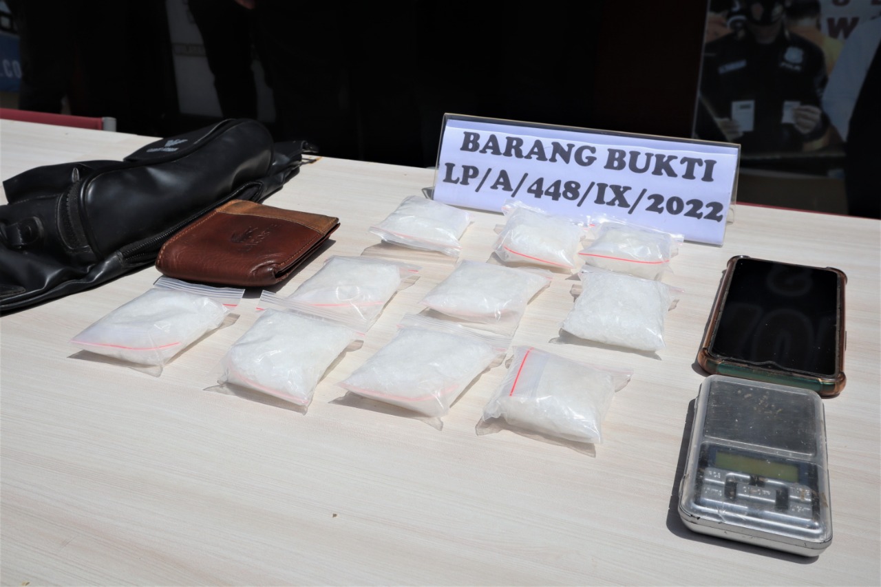 Satnarkoba Polres Gowa Berhasil Amankan 7 Pelaku dan Sabu Seberat 510 Gram