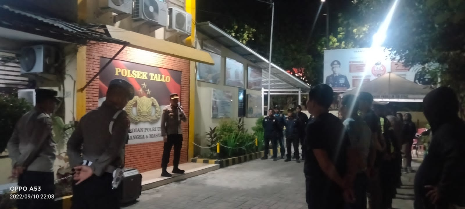 Kapolsek Tallo Kumpul Jajaran Dalam Apel Malam, Ternyata Ini Himbauan Dan Tekanannya.