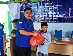 Bulan Bhakti dan Peringati 21 Tahun Partai, DPC Demokrat Way Kanan Santuni Anak Yatim Piatu