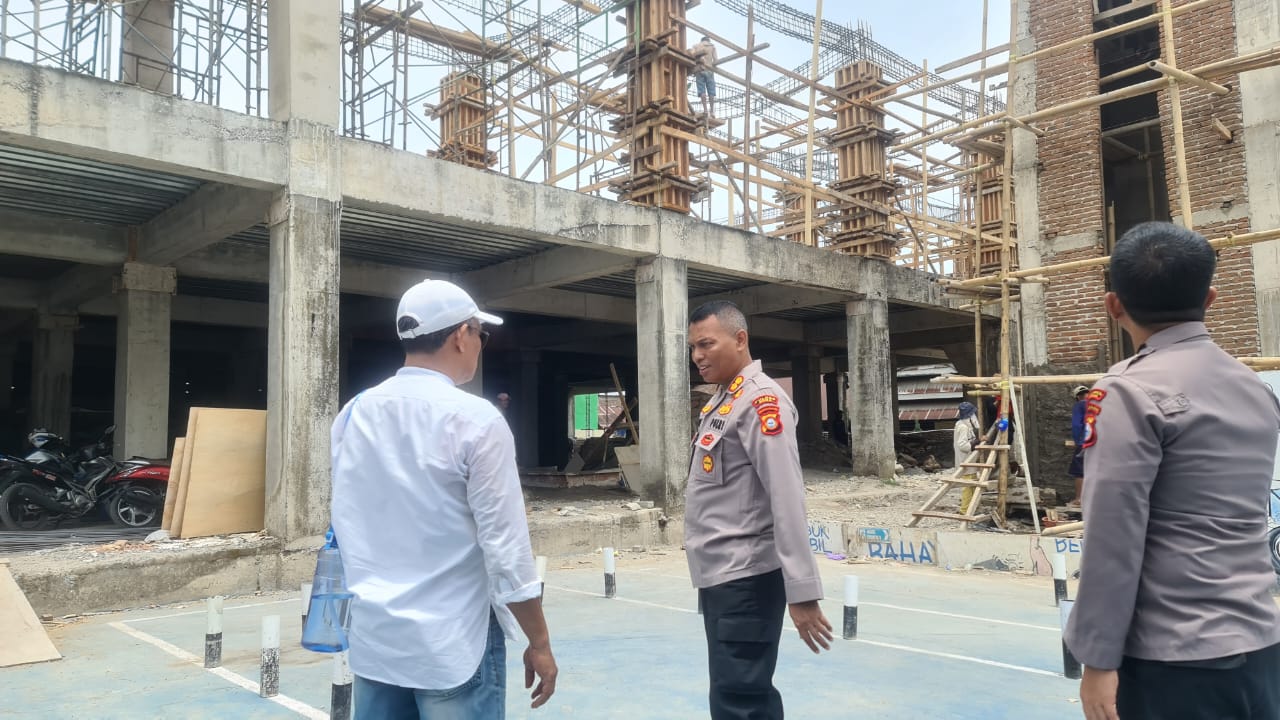 Kapolres Gowa Pantau Progres Pembangunan Gedung Pelayanan Prima dan Masjid Al Gaffar