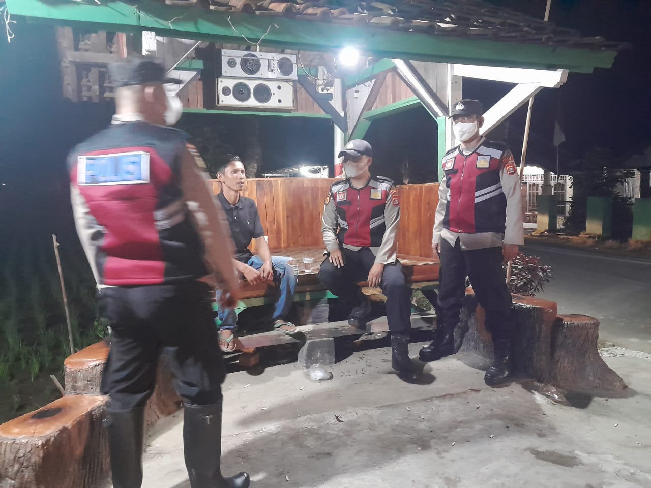 Polsek Leuwidamar Polres Lebak laksanakan giat Patroli malam Wil Kecamatan Leuwidamar