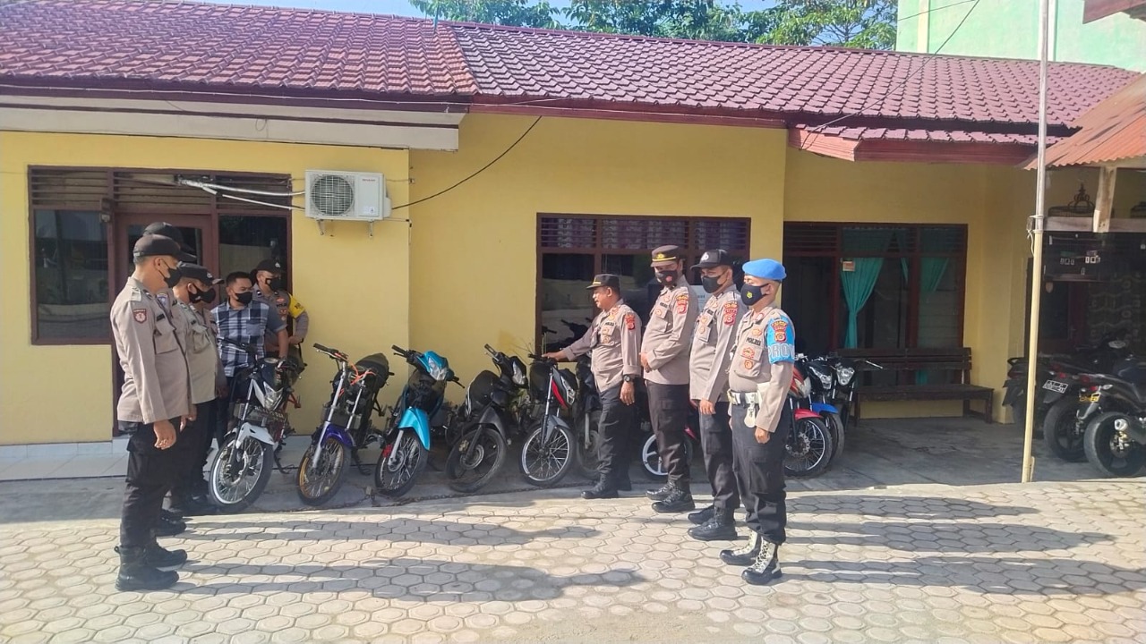 Ganggu Kenyamanan Warga Sepeda Motor Berknalpot Brong Dikandangkan di Polsek Peureulak