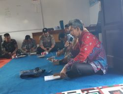 Kanit Binmas Polsek Cijaku Polres Lebak Hadiri Rapat Loka Karya Mini Tingkat Kecamatan Cijaku.