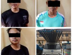 Tiga Pelaku Pencurian Tiang Besi milik PT. Iforte berhasil di Bekuk Jajaran Sat Reskrim Polres Lebak