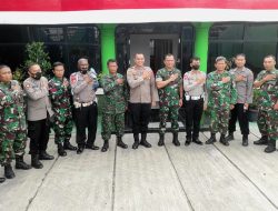 Terimakasih Kapolsek Cikande Beserta Jajaran Sudah Datang Berikan Kejutan HUT TNI Ke 77 Untuk Koramil Cikande