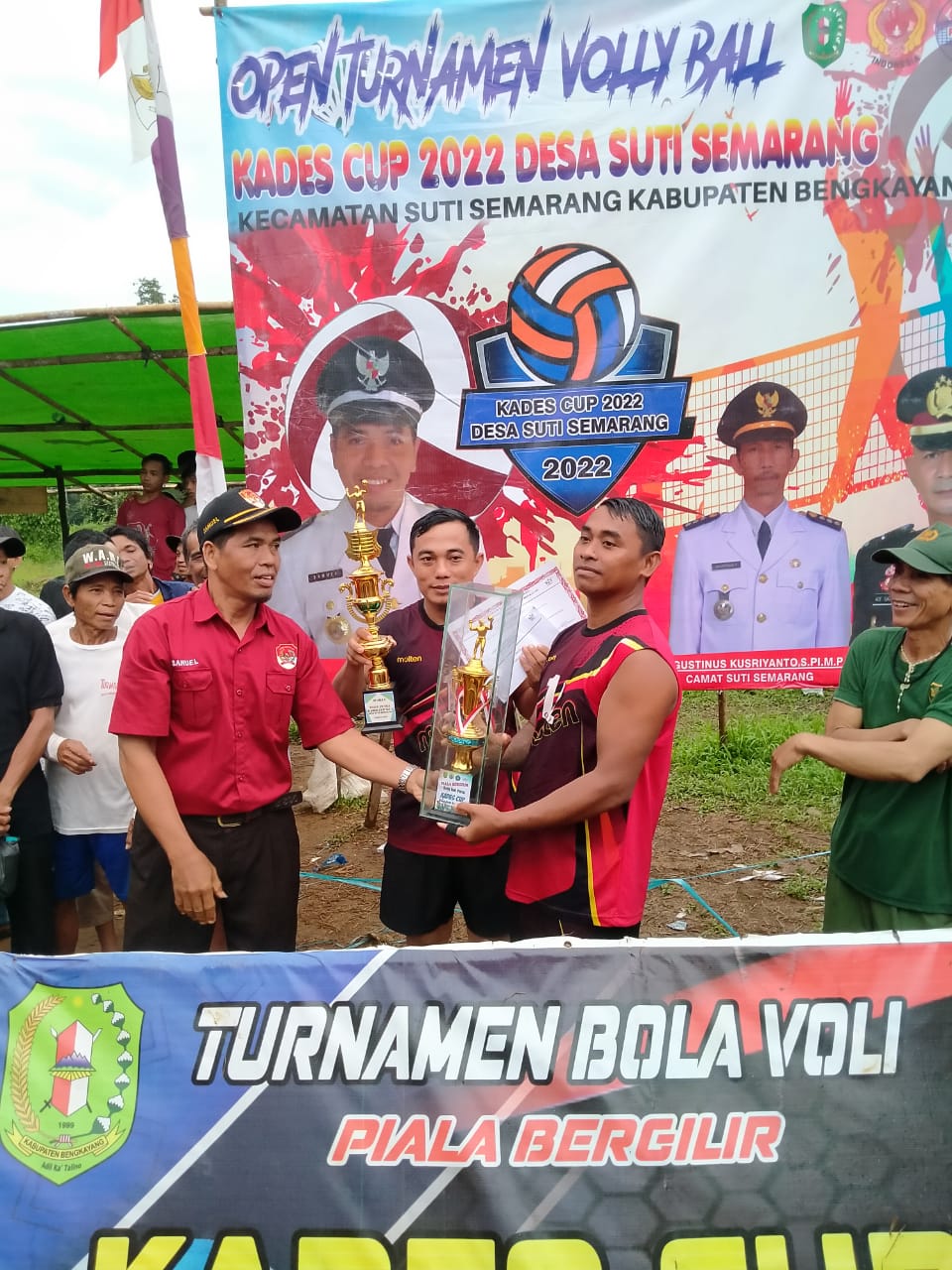 HUT RI ke 77, Desa Suti Semarang Gelar Turnamen Volly Ball Kades Cup 1