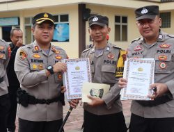 Apreasiasi Kinerja, Kapolres Lebak berikan Penghargaan Best Police of the Month dan Pelatih Pocil Polres Lebak