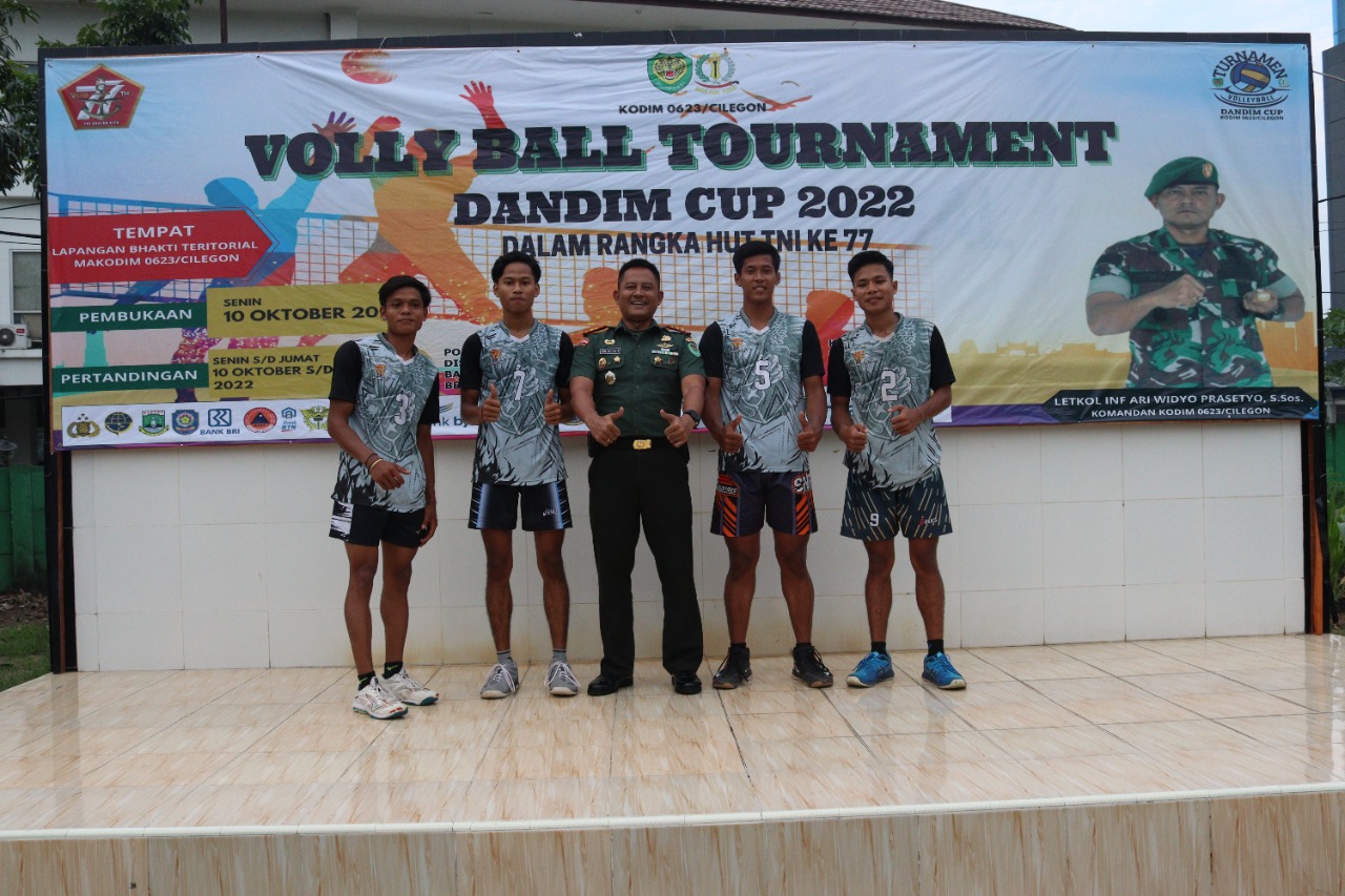 Turnamen Bola Volly Dandim 0623/Cilegon cup 2022 Mempererat Tali Silaturahmi Antar Pemerintah BUMN & BUMN