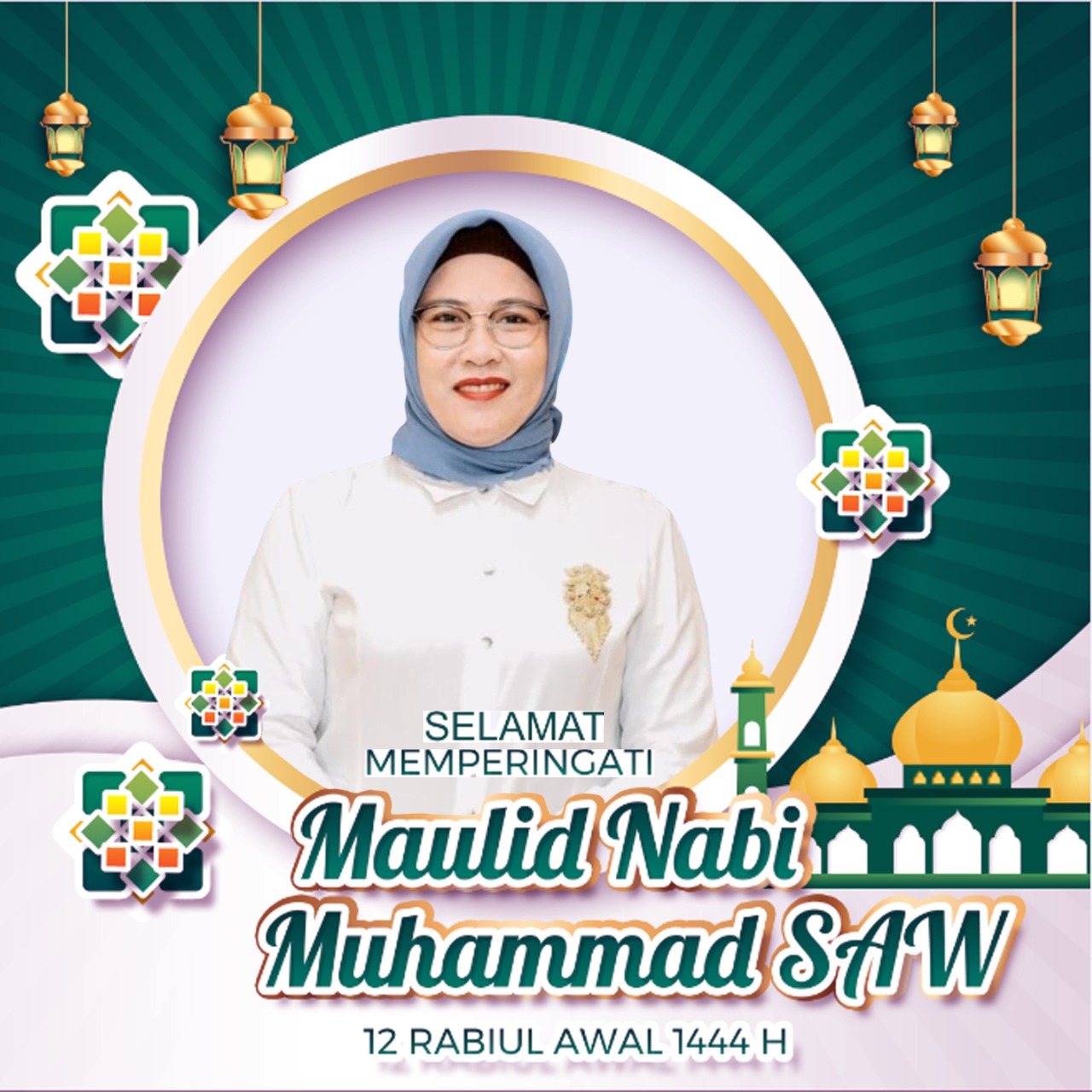 hadijah daeng kebo ,bakal callon kepala desa bonto sunggu kab.takalar mengucapkan “Selamat memperingati  Maulid Nabi Besar Muhammad saw 12  Rabbiulawal 1444H