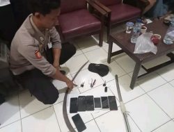 Polisi Amankan Cerulit dan Samurai Kelompok Penyerangan Siswa SMPN 1 Cibadak   