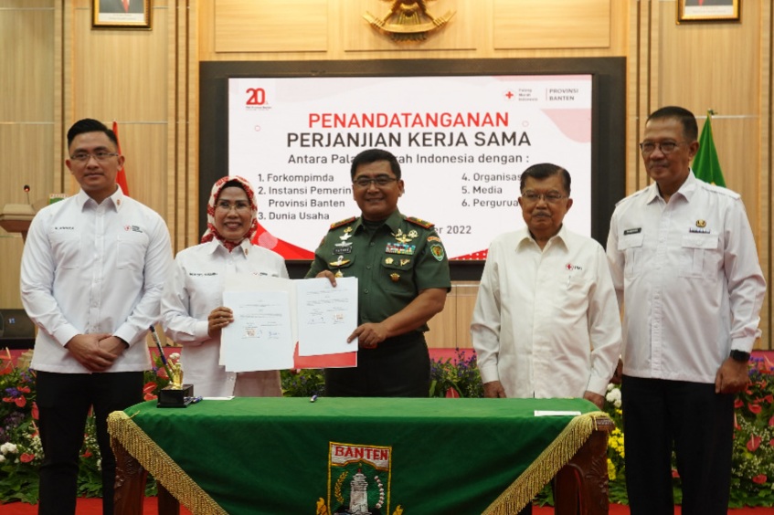 Danrem 064/MY Hadiri Acara Pelantikan Dewan Pengurus PMI Provinsi Banten