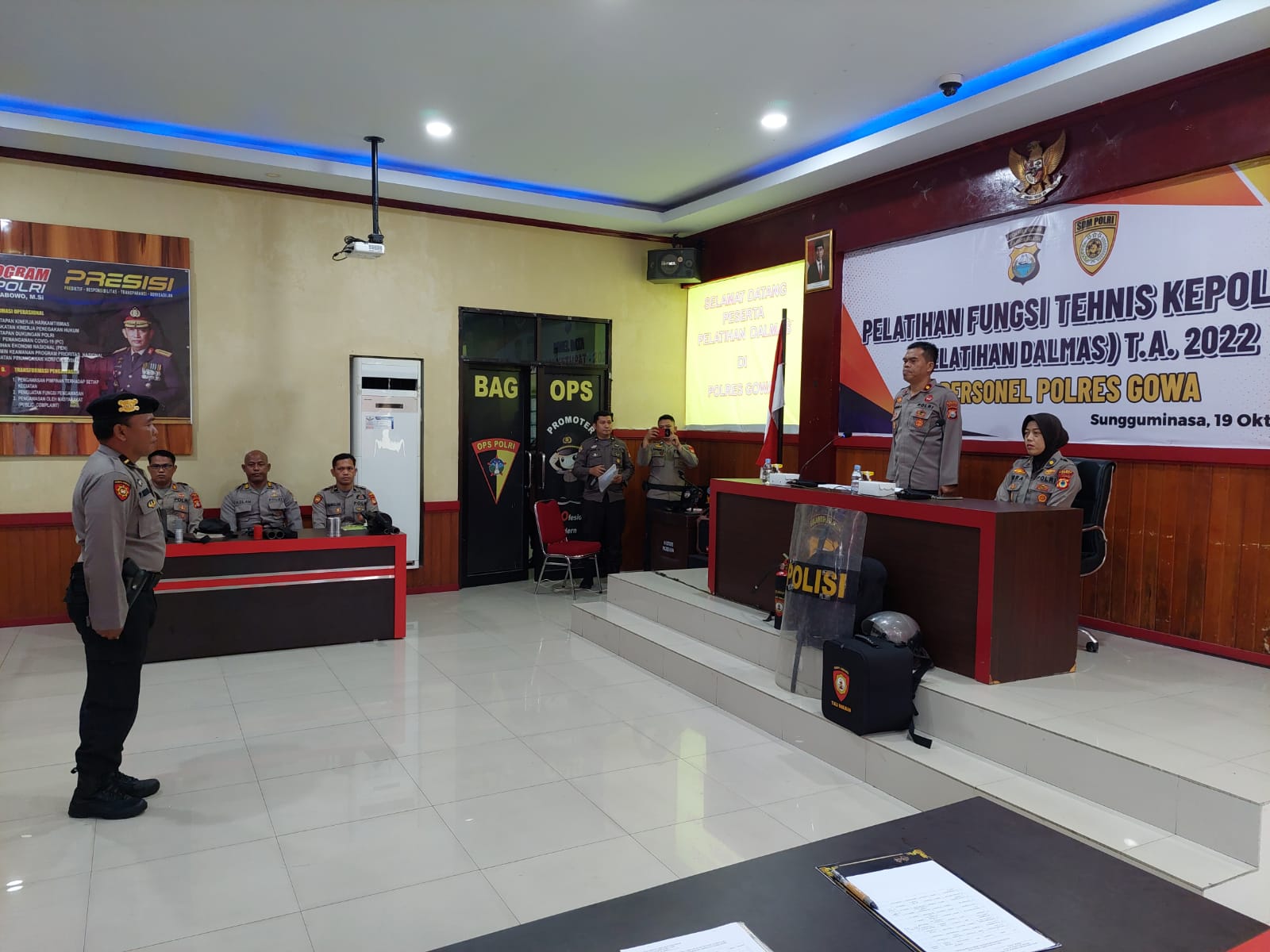 Bag SDM Polres Gowa Gelar Pelatihan Fungsi Tehnis Kepolisian T.A 2022