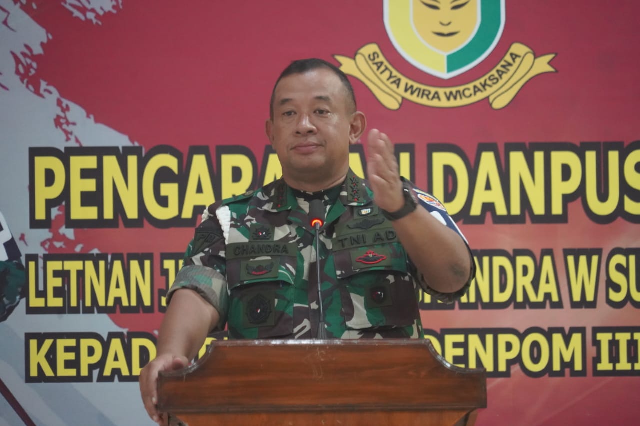 Dandenpom III/4 Serang Sambut Kunjungan Danpuspomad Letjen TNI Chandra W Sukotjo, M.Sc