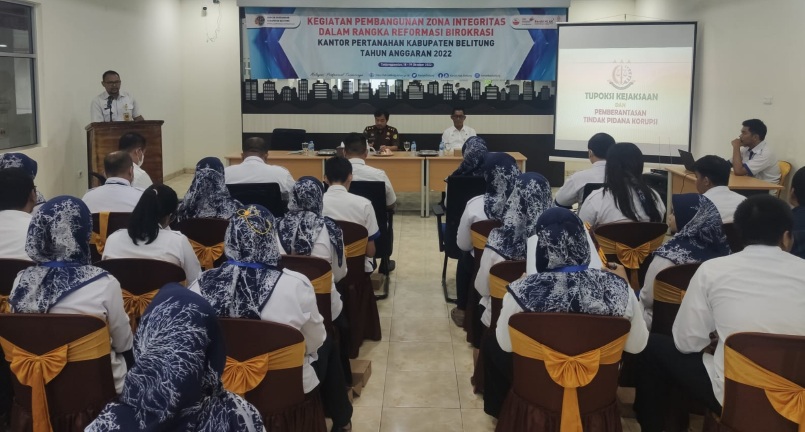 Bahas Penanganan Tipikor, Anggoro jadi Narasumber di Kantor Pertanahan Belitung