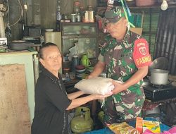 Babinsa Koramil 03/ Wajo Masuk Dapur Sebagai Wujud Nyata Kepedulian Terhadap Warga Yang Kurang Mampu.