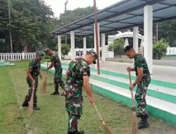 Jelang Hari Pahlawan, Korem 064/MY Bersihkan TMP Ciceri