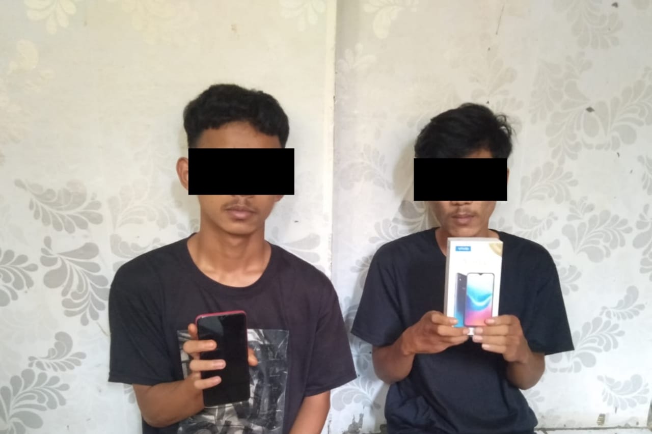 Dua Pelaku Jambret Hand Phone berhasil diamankan Unit Reskrim Polsek Cipanas Polres Lebak