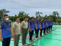 Olahraga Bersama Polres, dan Kodim di Mapolres Bangka Barat 