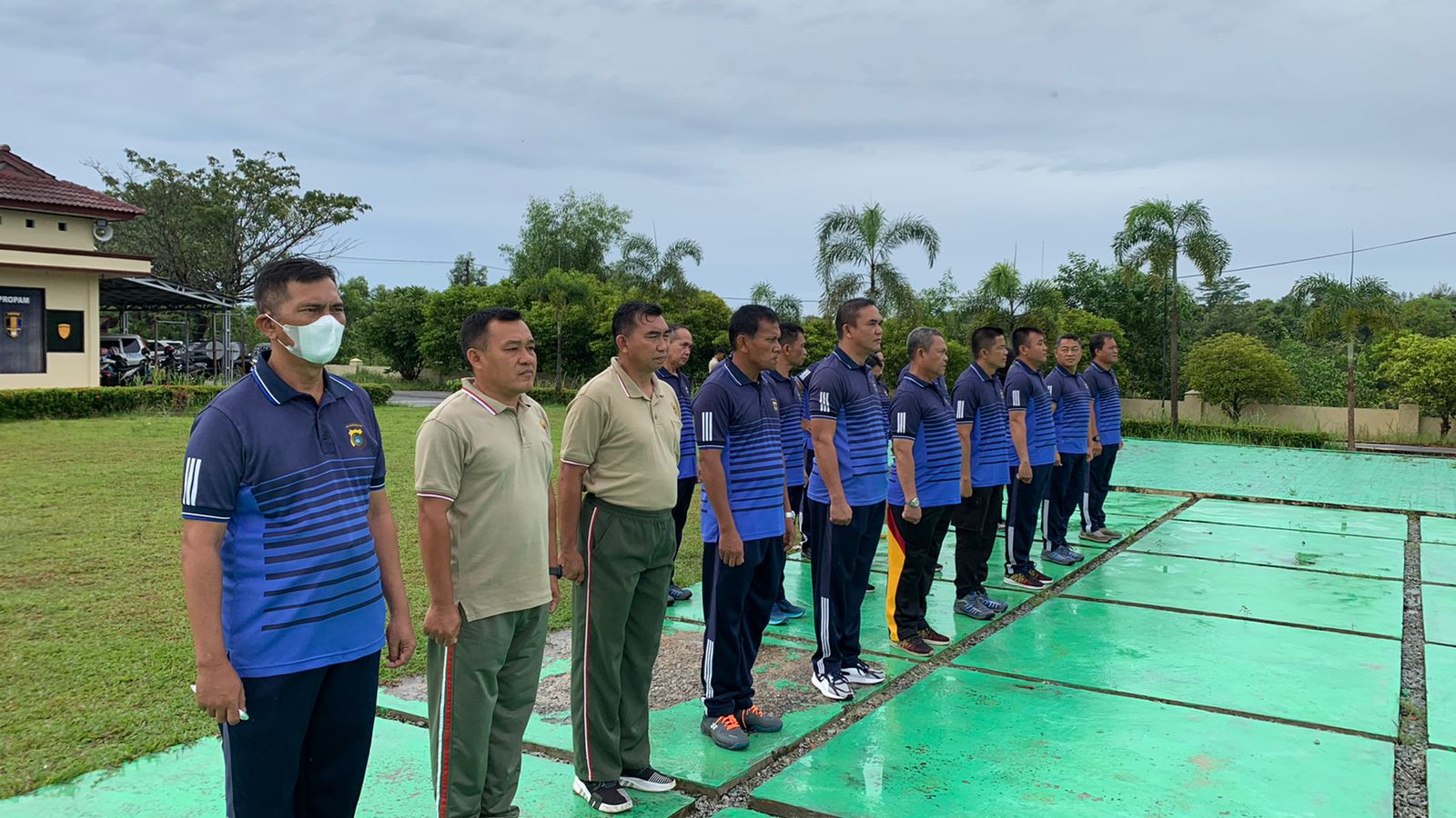 Olahraga Bersama Polres, dan Kodim di Mapolres Bangka Barat 