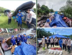 Misi Kemanusiaan, Polres Aceh Timur Kirim Personel dan Dua Rubber Boat Bantu Penanganan Banjir di Aceh Tamiang