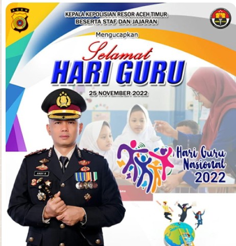 *Hari Guru Nasional, Kapolres Aceh Timur: Muliakan dan Hormati Profesi Guru*