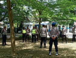 Apel pengamanan antisipasi Aksi Unras di kantor Bupati Kab. Gowa.*