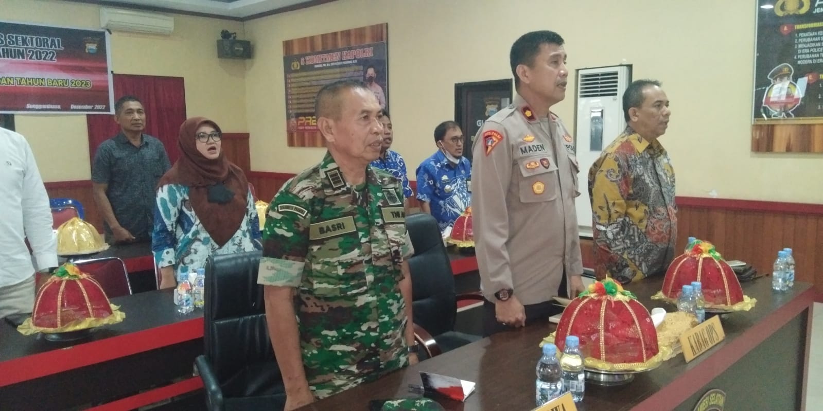 Polres Gowa Gelar Virtual Rakor Lintas Sektoral Dalam Rangka Kesiapan Pengamanan Natal Dan Tahun Baru