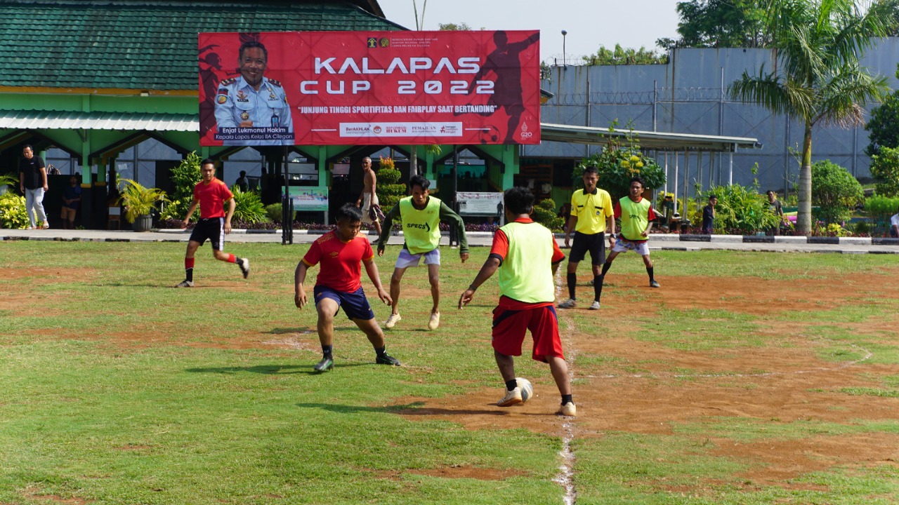 SEMARAK WORLD CUP 2022 BELUM USAI, LAPAS CILEGON GELAR TURNAMEN MINI SOCCER ANTAR WARGA BINAAN