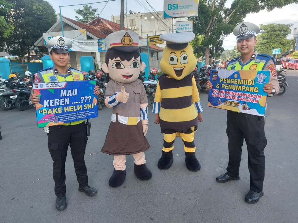 Unik, Cara Polwan Satlantas Polres Lebak Imbau keselamatan berlalulintas ke pengunjung CFD