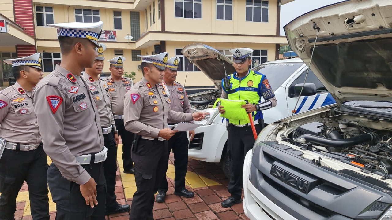 Cek Kesiapan, Kasat Lantas Polres Lebak Lakukan Pengecekan Personil dan Sarpras Sat Lantas