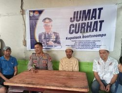 Kapolsek Bontonompo Menggelar Jumat Curhat.